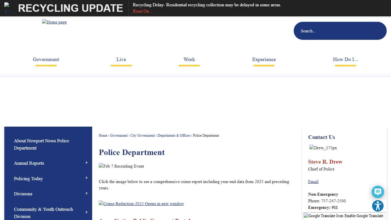 Police Department | Newport News, VA - Official Website