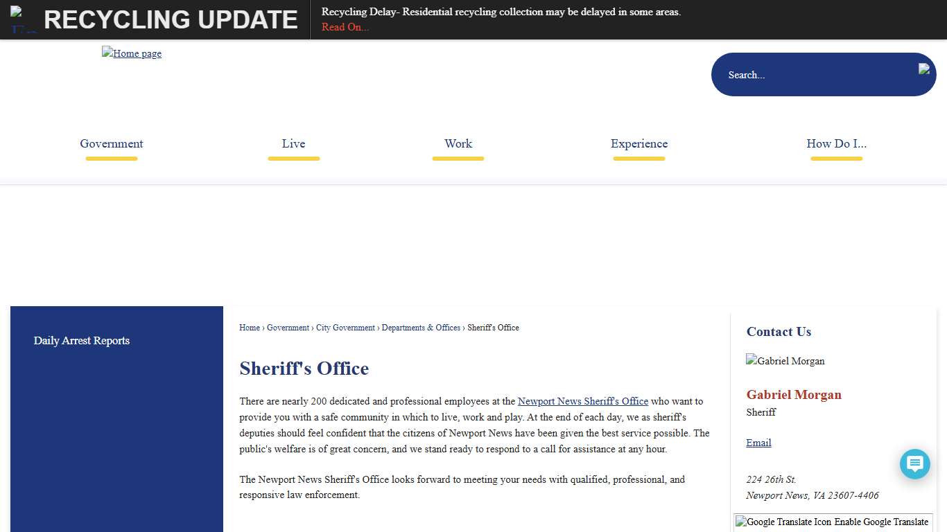 Sheriff's Office | Newport News, VA - Official Website
