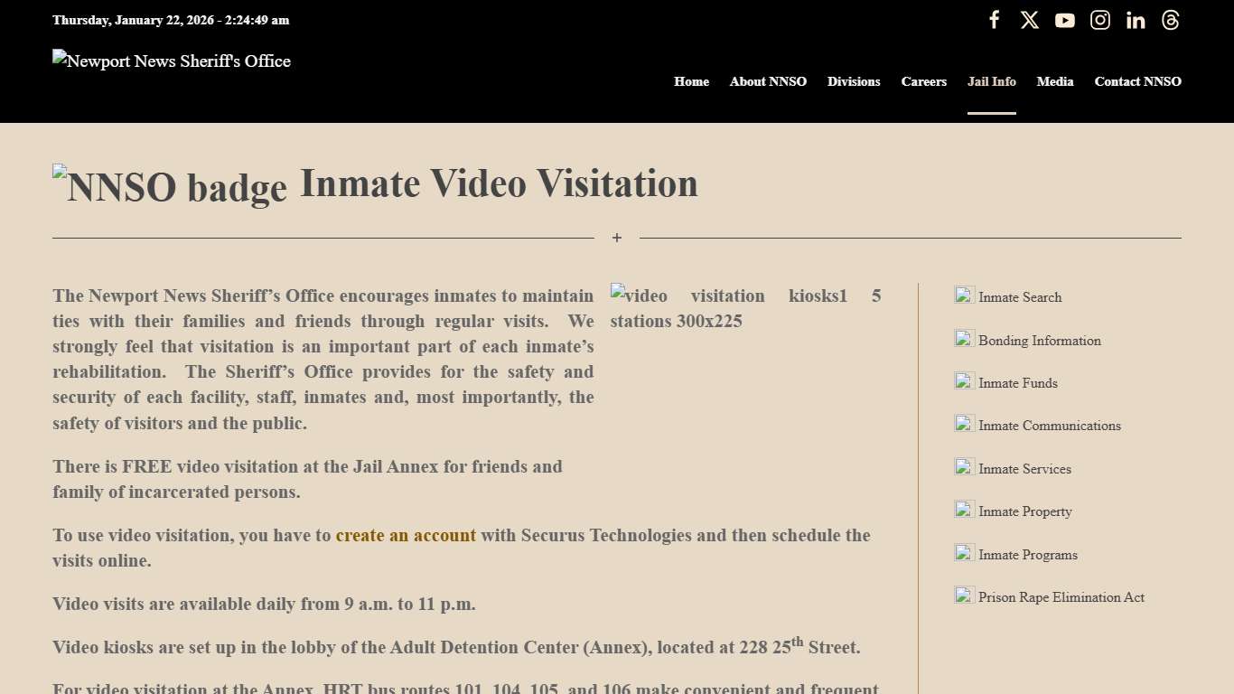 Inmate Video Visitation